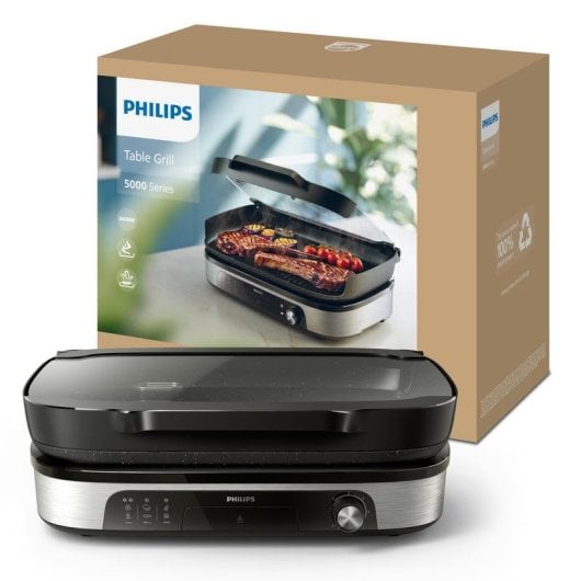 Parrilla eléctrica Philips HD6360/20 ahumador 2400 W superficie 1250 cm²