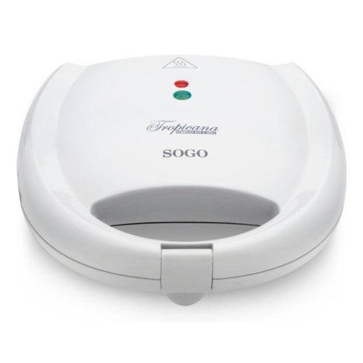 Sandwichiera SOGO SAN-SS-1880 800W 2 Fette Bianco Rivestimento Antiaderente