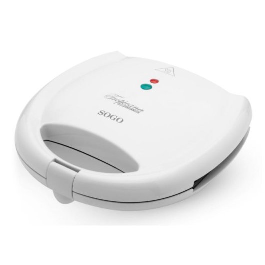 Sandwichiera SOGO SAN-SS-1880 800W 2 Fette Bianco Rivestimento Antiaderente