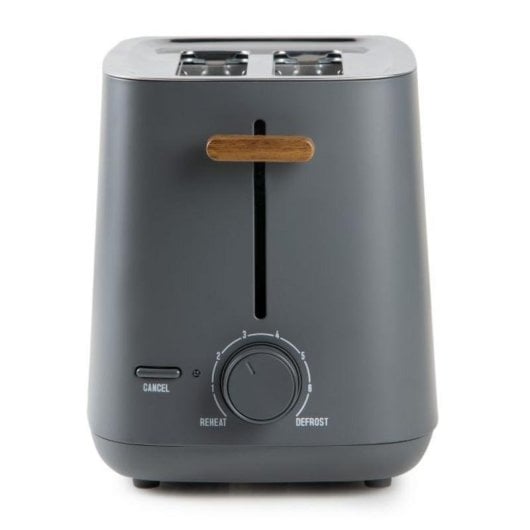 Torradeira DOMO Wood You 2 Fatias 1000W Cinzento Controlo Giratório