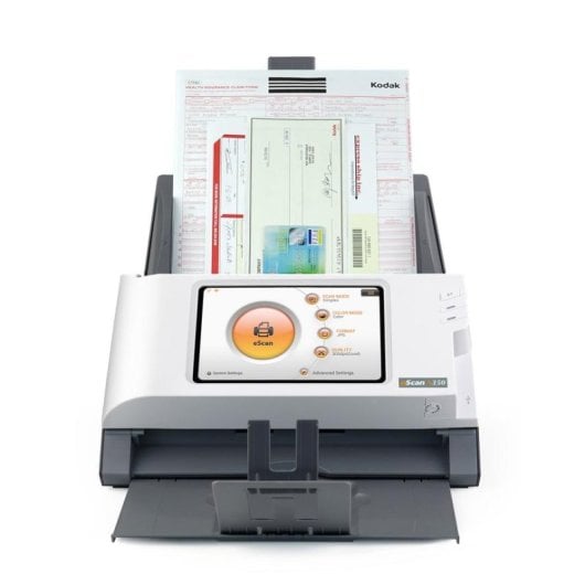 Scanner Plustek eScan A350 Essential ADF 600 DPI 50 feuilles écran tactile