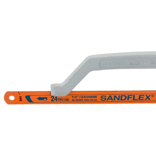 Sierra de arco Bahco 208 25 cm mango gris-naranja ligera y precisa