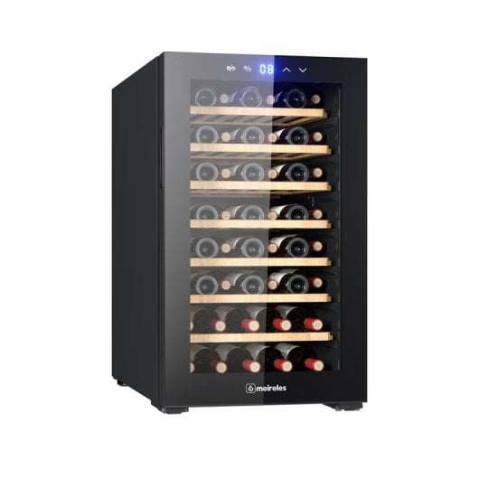 Enfriador de vinho Meireles MVT UNO 52 garrafas compressor luz LED preto