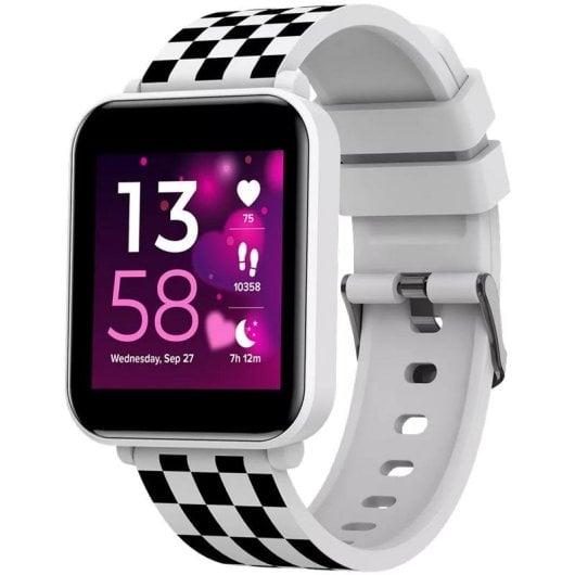 Canyon CNE-KW43 Bluetooth 43,5mm IPS Noir Blanc M Montre Connectée Étanche IP67 Pulsomètre