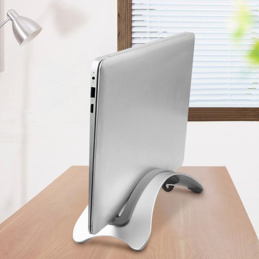 Soporte para portátil MISURA MH05 aluminio plata silicona compacto
