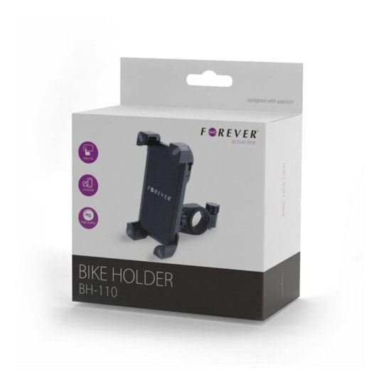 Soporte para móvil Forever BH-110 X-Grip para bicicleta negro