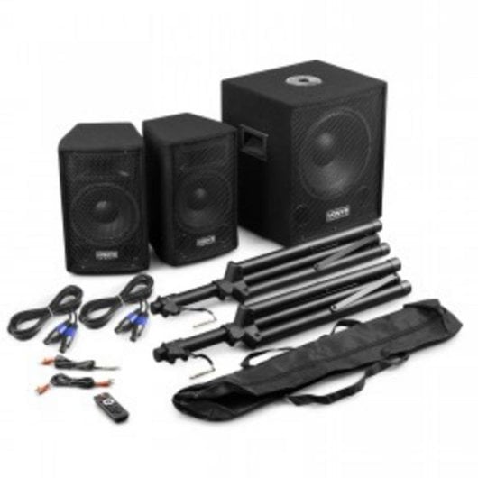 Altavoces Vonyx 2.1 Bluetooth 800W madera con mando a distancia