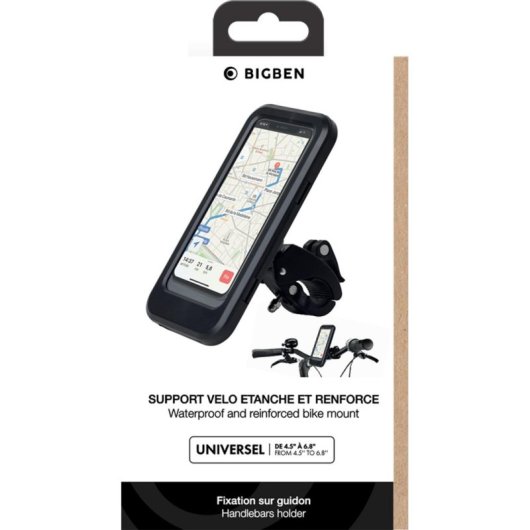 Halterung Bigben Connected BIKEHOLDERWATERPROOF Schwarz Wasserdicht Fahrrad