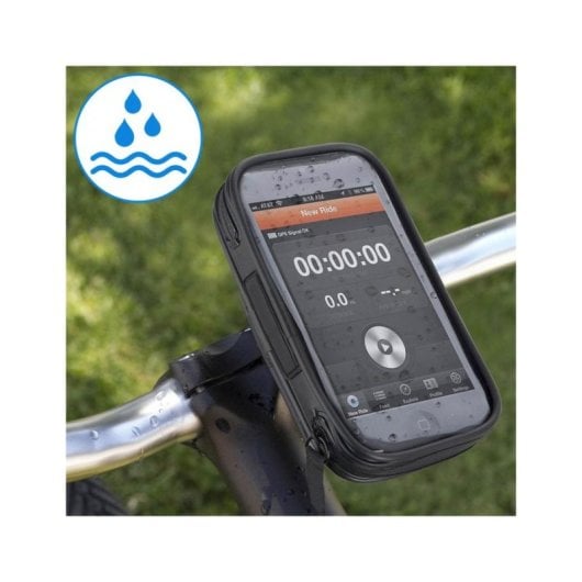 Smartphone-Halterung Akashi ALTBIKEWATERPBLK 6.8 Zoll 360° Fahrrad Motorrad Schwarz