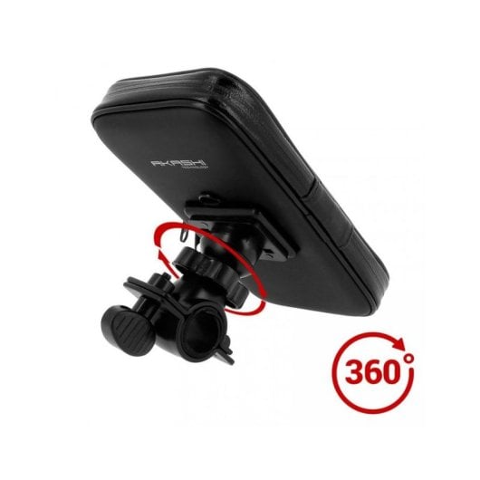 Smartphone-Halterung Akashi ALTBIKEWATERPBLK 6.8 Zoll 360° Fahrrad Motorrad Schwarz