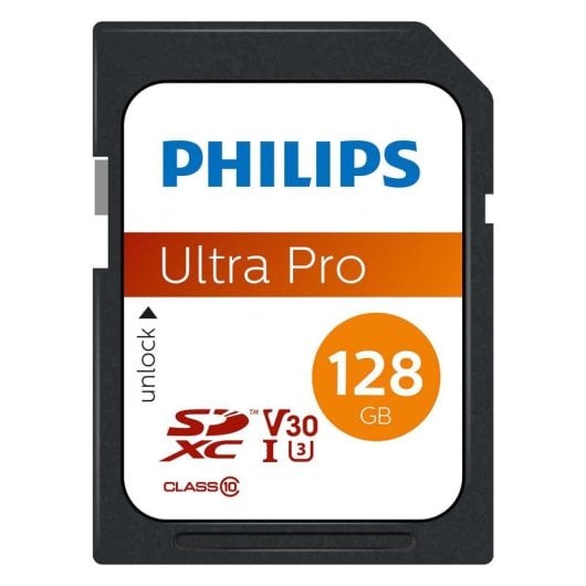 Cartão SD Philips FM12SD65B 128GB SDXC UHS-I Classe 10 U3 V30
