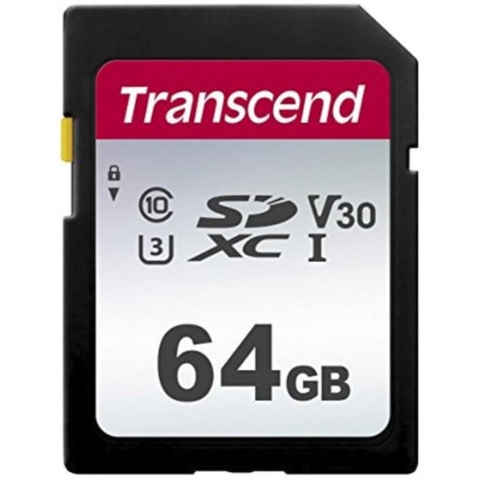Cartão de Memória Transcend TS64GSDC300S 64GB SDXC UHS-I V30 U3 95MB/s