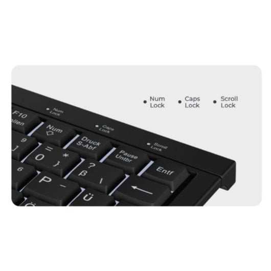 Teclado KeySonic KSK-3011ELC de membrana Tenkeyless retroiluminado USB QWERTZ