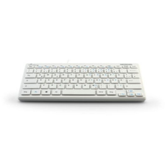 Teclado MediaRange MROS113 mini alámbrico USB compacto blanco QWERTZ