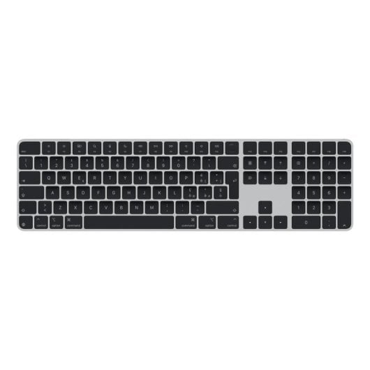 Teclado APPLE Magic Keyboard Touch ID QWERTY Italian Schwarz kabellos USB mit Ziffernblock