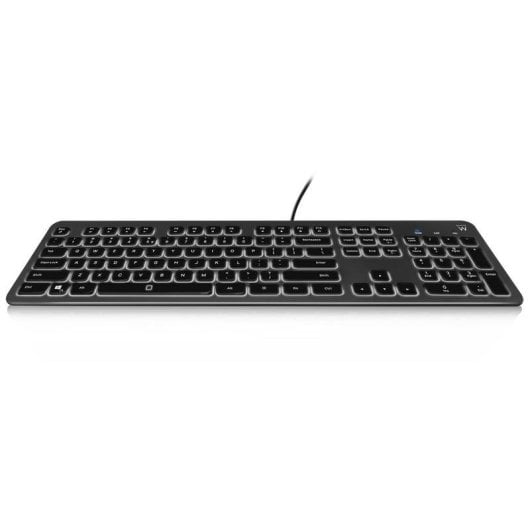 Tastatur EWENT EW3268 Full-Size Scherenmechanik QWERTY LED Hintergrundbeleuchtung Schwarz
