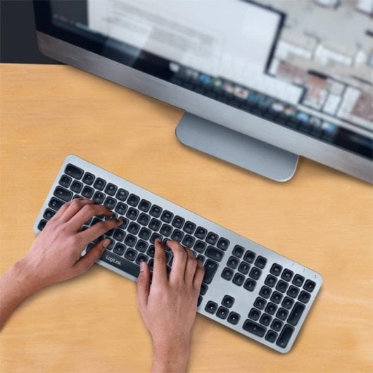 Teclado LogiLink ID0206 inalámbrico Bluetooth QWERTZ alemán con teclas multimedia