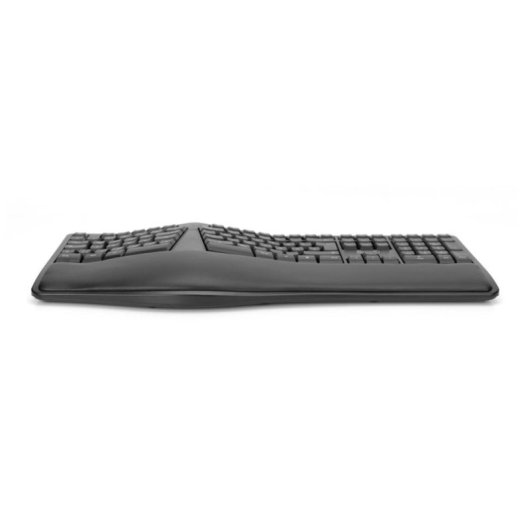 Teclado DIGITUS Ergonómico sem fios membrana com layout QWERTZ e descanso de pulso