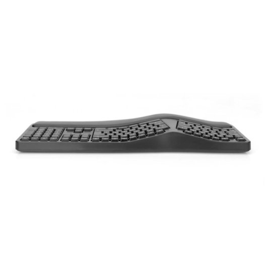Teclado DIGITUS Ergonómico sem fios membrana com layout QWERTZ e descanso de pulso