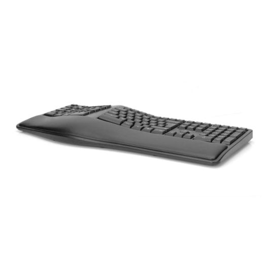 Teclado DIGITUS Ergonómico sem fios membrana com layout QWERTZ e descanso de pulso