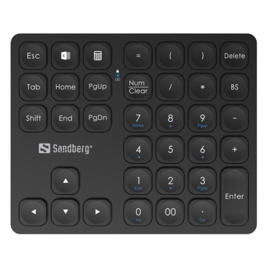 Teclado SANDBERG Wireless Numeric Keypad Pro a membrana wireless e cablato 36 tasti
