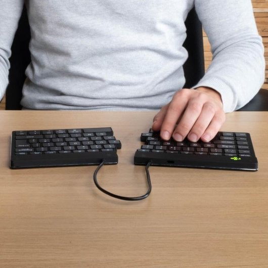 Tastatur R-GO TOOLS R-Go Split Break ergonomisch QWERTY (ES) Bluetooth schwarz
