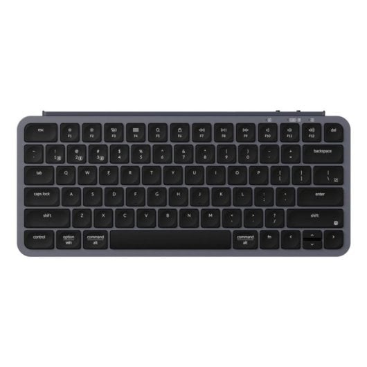 Teclado Keychron B1P-K1 inalámbrico y alámbrico compacto 75% perfil bajo gris
