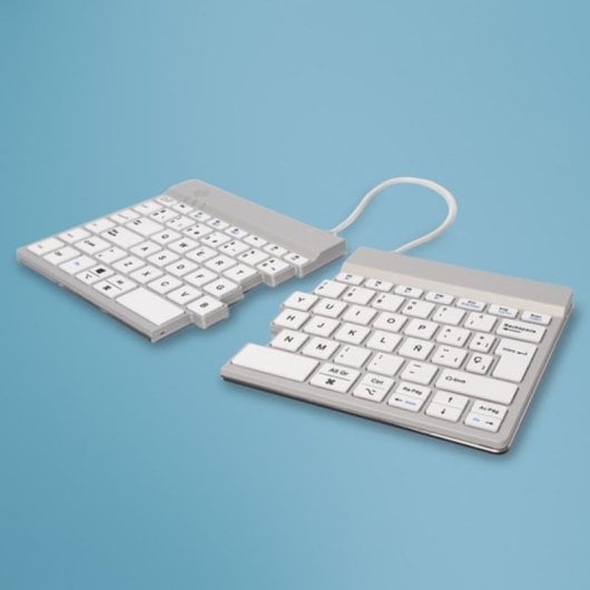 Tastatur R-GO TOOLS R-Go Split Break ergonomisch Wireless QWERTY (ES) Bluetooth Weiß