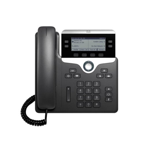 IP-Telefon Cisco 7841 Schwarz Silber 4 Leitungen LCD 3.5" PoE Wandmontage