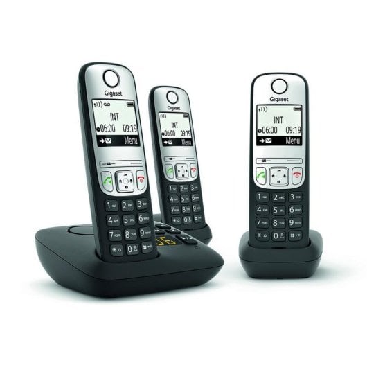 Telefono Gigaset A690A Terminale Wireless DECT con Segreteria e Vivavoce Nero