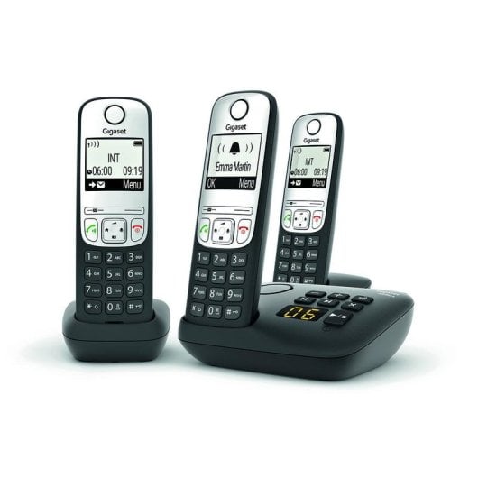 Telefono Gigaset A690A Terminale Wireless DECT con Segreteria e Vivavoce Nero