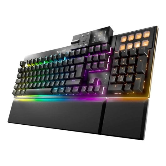 Teclado Be quiet Dark Mount Silent Linear FR ISO mecânico RGB AZERTY com descanso de pulso