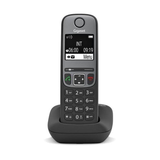 Téléphone Gigaset AS690 combiné sans fil DECT haut-parleur 100 contacts noir gris