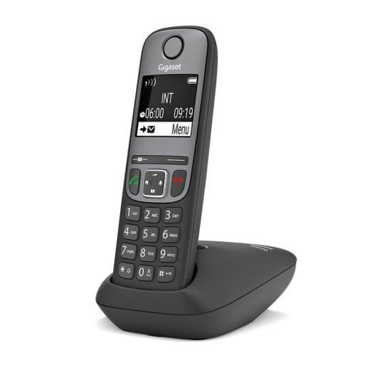 Téléphone Gigaset AS690 combiné sans fil DECT haut-parleur 100 contacts noir gris
