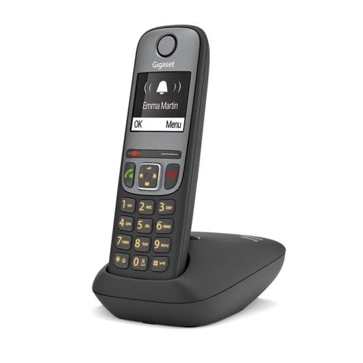 Téléphone Gigaset AS690 combiné sans fil DECT haut-parleur 100 contacts noir gris