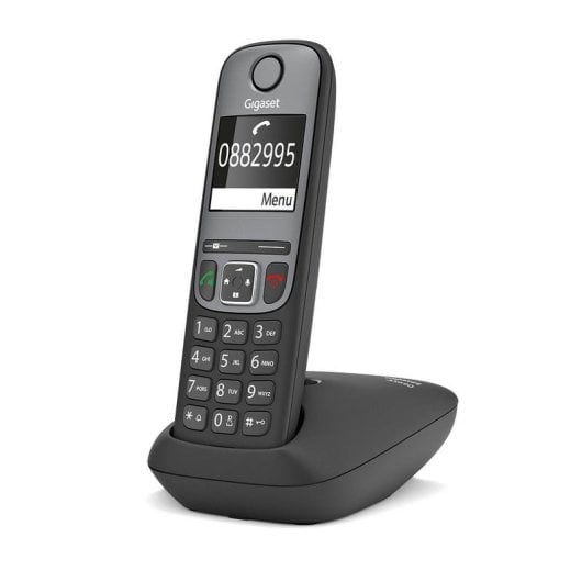 Téléphone Gigaset AS690 combiné sans fil DECT haut-parleur 100 contacts noir gris