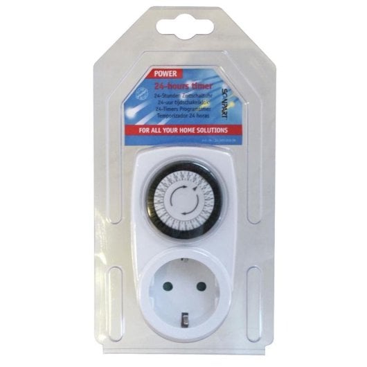 Temporisateur SCANPART 2450000008 Blanc Programmation 1 Jour 3500 W