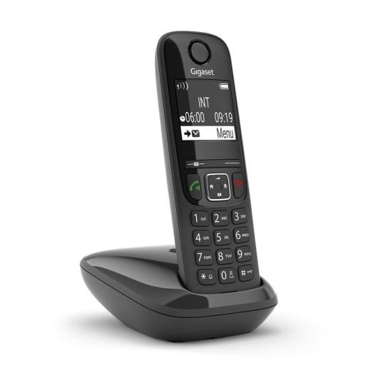 Telefone Gigaset AS690 Wireless DECT Ecrã 2'' 100 Contactos Preto