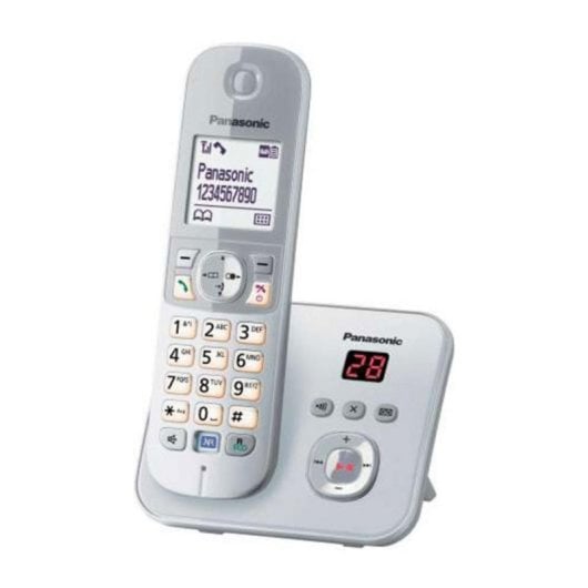 Telefon Panasonic KX-TG6823 DECT Freisprechfunktion 3 Mobilteile Silber Weiß