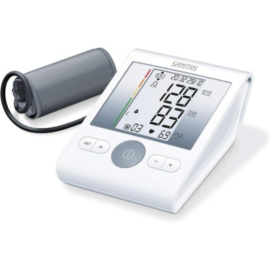 Tensiómetro Sanitas SBM 22 Automático Antebraço LED Memória Arritmias