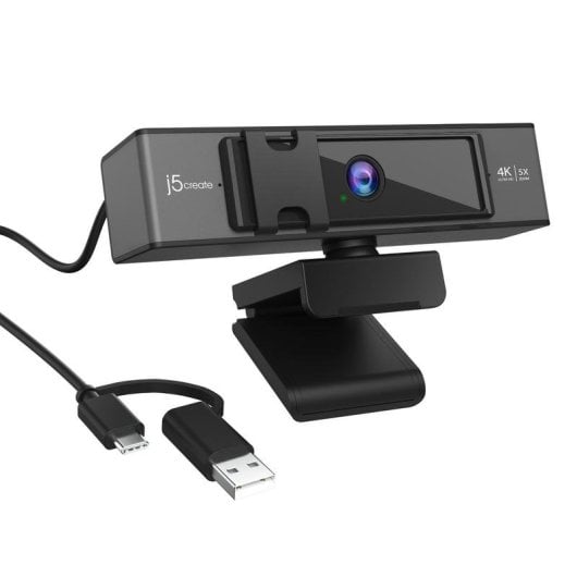 Webcam J5CREATE JVCU435-N 4K Ultra HD Zoom Digital 5X USB-C Remote