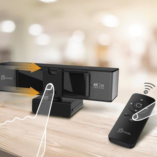 Webcam J5CREATE JVCU435-N 4K Ultra HD Zoom Digital 5X USB-C Remote