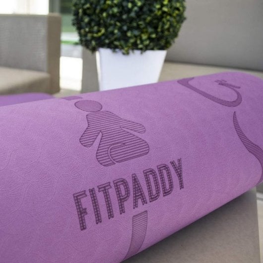 Tapis de yoga FitPaddy MAT01VL TPE violet antidérapant 1830x610x6mm
