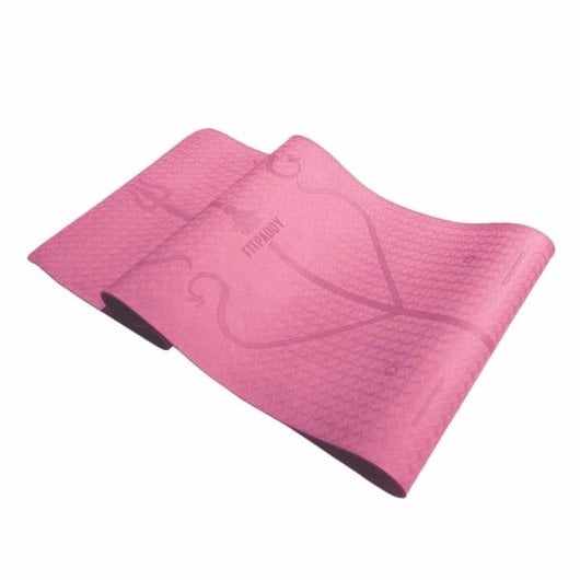 Esterilla FITPADDY MAT01PK TPE Rosa 1830x610 mm 6 mm Dobrável
