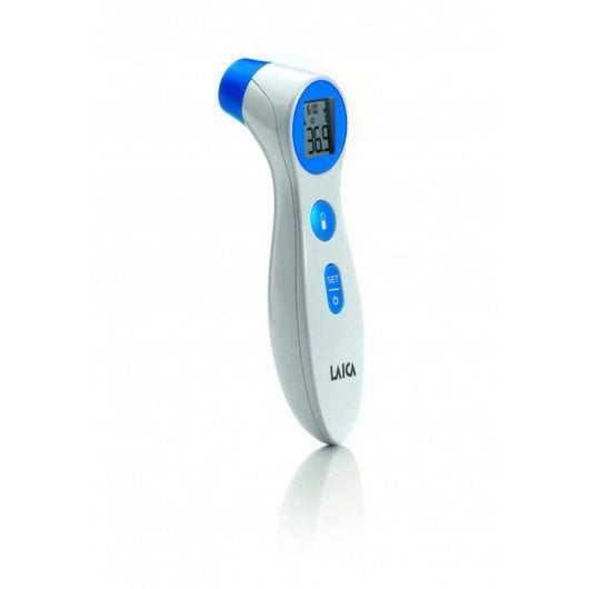 Thermomètre digital LAICA TH1000 capteur frontal mémoire vibration couleurs bleu et blanc