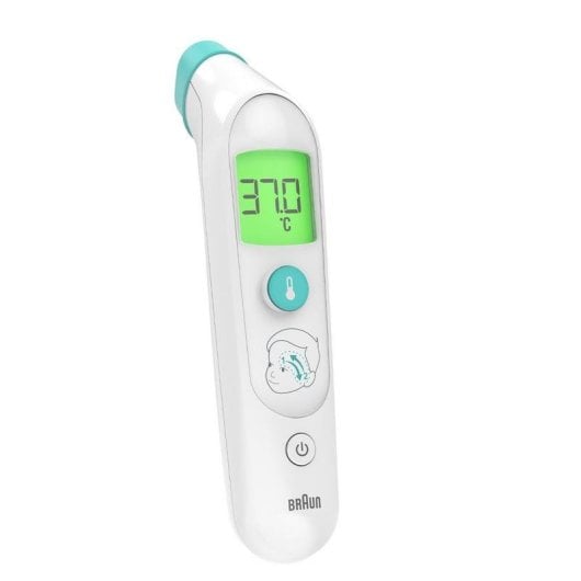 Digitales Thermometer Braun BST200WE Fernerkennung Stirn Weiß 2xAA