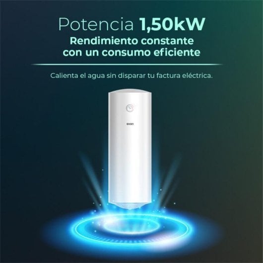 Termo eléctrico Svan 80L 1500W vertical control manual acero esmaltado