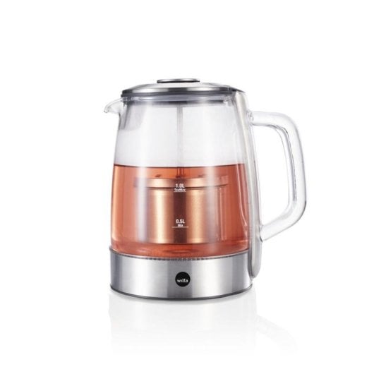 Bouilloire électrique Wilfa TM-1500S 1,25 L 2200 W Verre Inox Thermostat