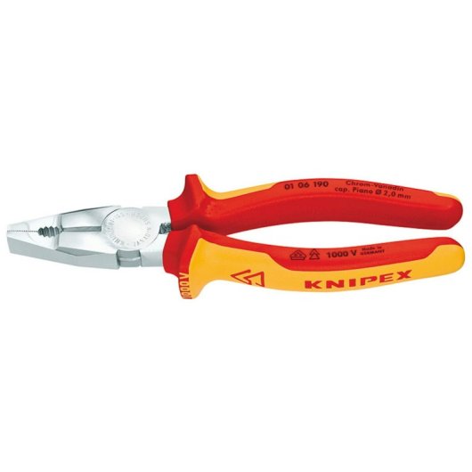 Alicate Knipex 01 06 160 Electricista Corte Preciso Acero Cromo Vanadio 160 mm