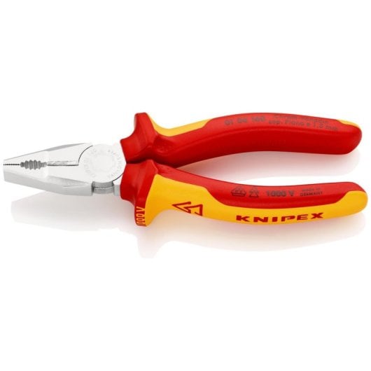 Alicate Knipex 01 06 160 Electricista Corte Preciso Acero Cromo Vanadio 160 mm